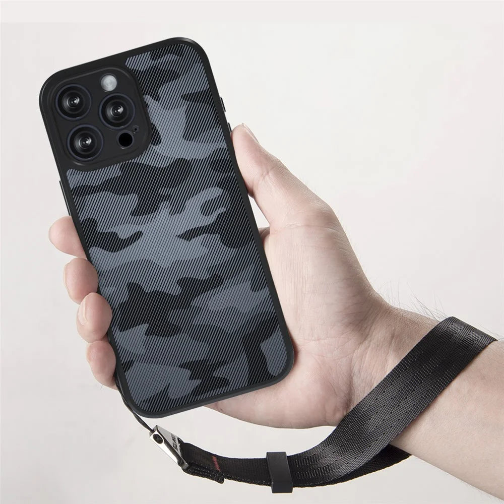 IBMRS For iPhone 16 Pro Max Case TPU + PC Heavy Duty Shockproof Phone Cover Camera Protection - Artistic Camouflage - 2