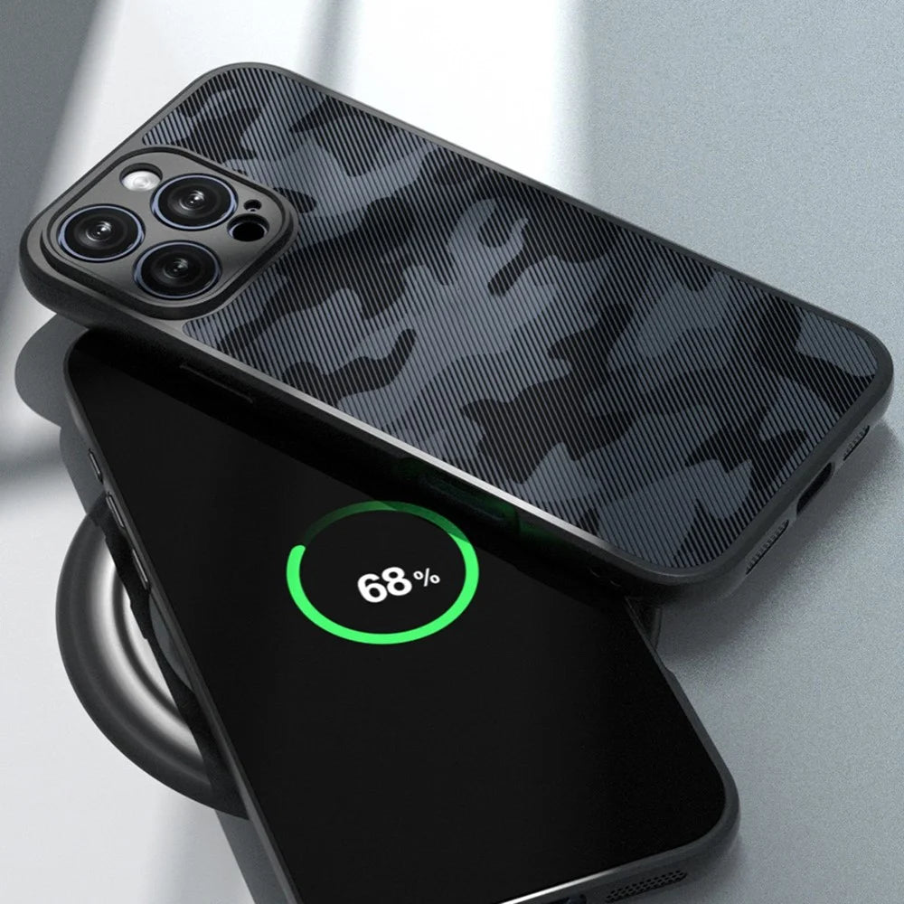 IBMRS For iPhone 16 Pro Max Case TPU + PC Heavy Duty Shockproof Phone Cover Camera Protection - Artistic Camouflage - 3