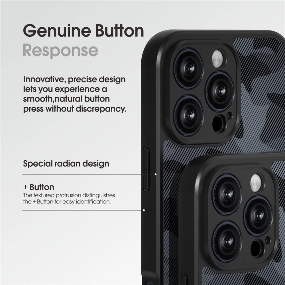 IBMRS For iPhone 16 Pro Max Case TPU + PC Heavy Duty Shockproof Phone Cover Camera Protection - Artistic Camouflage - 5