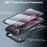 For iPhone 16 Plus Case Acrylic+TPU Clear Phone Cover with PET Screen Film - Black - 2