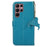 For Samsung Galaxy S25 Ultra Case RFID Blocking Litchi Texture Genuine Cow Leather Phone Cover - Blue - 7