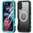 REDPEPPER D-UP Series For iPhone 16 Plus Case IP68 Waterproof Clear Back Panel Phone Cover Compatible with MagSafe - Blue - 1