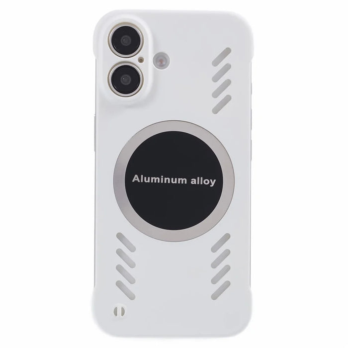 For iPhone 16 Case Hard PC Frameless Heat Dissipation Phone Cover - White - 3