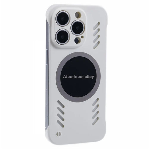 For iPhone 16 Pro Case Hard PC Frameless Heat Dissipation Phone Cover - White - 1
