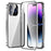 For iPhone 16 Pro Max Case Magnetic Adsorption Double Sides Tempered Glass+Metal Phone Cover with Buckle - Silver - 1