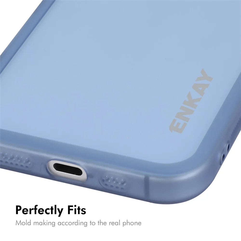 ENKAY HAT PRINCE For iPhone 16 Plus   Case Matte TPU Phone Cover with Lens Film - White - 5