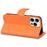 For iPhone 16 Pro Case Cartoon Pattern Wallet Leather Phone Cover - Orange - 4