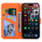 For iPhone 16 Case Cartoon Pattern Wallet Leather Phone Cover - Orange - 2