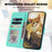 Cartoon Pet Series for iPhone 16 Wallet Phone Case Splicing Leather Flip Cover - Sky Blue - 3