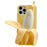 For iPhone 15 Pro Max Case 3D Banana Decor Stress Relief Silicone Protective Cover - 1