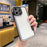 WOLMTT For iPhone 16 Pro Max Case Colorful Frame Soft TPU Clear Phone Cover - Grey - 2