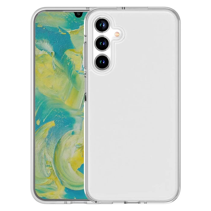 For Samsung Galaxy A16 5G / A16 4G Case PC + TPU Shockproof Clear Phone Cover - Transparent White - 1