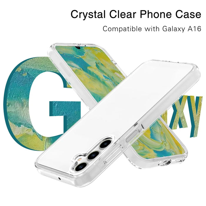 For Samsung Galaxy A16 5G / A16 4G Case PC + TPU Shockproof Clear Phone Cover - Transparent White - 7