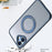For iPhone 16 Plus Case Rotating Magnetic Kickstand Acrylic+TPU Shockproof Phone Cover - Blue - 4