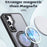 For Samsung Galaxy S24+ Case Rotating Magnetic Kickstand Acrylic+TPU Shockproof Phone Cover - Black - 2