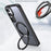 For Samsung Galaxy S24+ Case Rotating Magnetic Kickstand Acrylic+TPU Shockproof Phone Cover - Black - 3