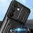 For Samsung Galaxy A16 5G / A16 4G Case PC+TPU Kickstand Phone Back Cover with Camera Slider - Black - 4