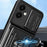 For Samsung Galaxy A06 4G Case PC+TPU Kickstand Phone Back Cover with Camera Slider - Black - 4