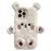 For iPhone 15 Pro Max Case Cartoon 3D Bear Furry Plush TPU Winter Warm Phone Cover - 1