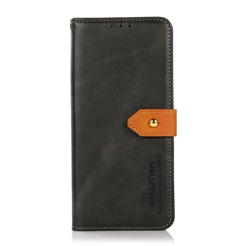 KHAZNEH For Samsung Galaxy S25 Ultra Wallet Phone Case Stand Leather Flip Cover - Black - 6