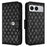 For OnePlus Nord 4 Leather Case Phone Stand Cover with 7 Card Slots and Hand Strap - Black - 2
