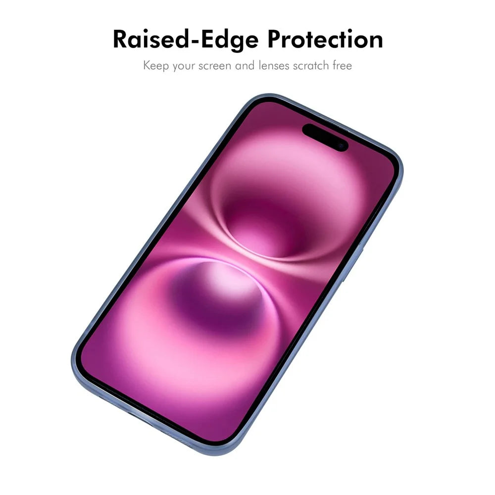 ENKAY HAT PRINCE For iPhone 16 Plus   Case Matte TPU Phone Cover with Lens Film + 9H Glass Protector - White - 2