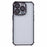 For iPhone 16 Pro Case Electroplating Clear TPU Phone Cover with Lens Film - Black - 3