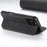 SUTENI J06 For iPhone 16 Pro Max Case Litchi Texture Leather Wallet Phone Shell Compatible with MagSafe - Black - 3