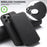 SUTENI J06 For iPhone 16 Pro Max Case Litchi Texture Leather Wallet Phone Shell Compatible with MagSafe - Black - 5