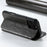SUTENI J05 For iPhone 16 Pro Case Compatible with MagSafe Textured PU Leather Flip Phone Cover - Black - 3