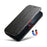 SUTENI J05 For iPhone 16 Pro Case Compatible with MagSafe Textured PU Leather Flip Phone Cover - Black - 5
