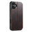 SUTENI J05 For iPhone 16 Case Compatible with MagSafe Textured PU Leather Flip Phone Cover - Brown - 7