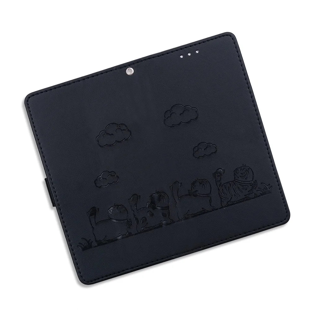 For Google Pixel 9 Pro / Pixel 9 Case RFID Blocking Kitten Pattern TPU+PU Leather Phone Cover - Black - 5