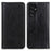 For Samsung Galaxy S25 Ultra Stand Case Split Leather Litchi Texture Wallet Phone Cover - Black - 1