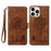 For iPhone 16 Pro Max Case Cat Dandelion Imprint PU Leather Wallet Phone Cover with Strap - Brown - 1