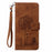 For iPhone 16 Pro Max Case Cat Dandelion Imprint PU Leather Wallet Phone Cover with Strap - Brown - 5