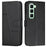 For Infinix Hot 50 4G Case Stand Flip Protective Leather Phone Cover - Black - 1