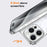 SULADA For iPhone 14 Pro Max Case Electroplating Ultra Clear Soft TPU Phone Cover with PU Wrist Strap - White - 5