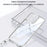 SULADA For iPhone 14 Pro Case Electroplating Ultra Clear Soft TPU Phone Cover with PU Wrist Strap - White - 2