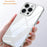 SULADA For iPhone 14 Pro Case Electroplating Ultra Clear Soft TPU Phone Cover with PU Wrist Strap - White - 3
