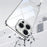 SULADA For iPhone 14 Pro Case Electroplating Ultra Clear Soft TPU Phone Cover with PU Wrist Strap - White - 6