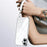 SULADA For iPhone 16 Plus Case Electroplating Ultra Clear Soft TPU Phone Cover with PU Wrist Strap - White - 1