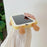 For iPhone 14 Case Invisible Lens Kickstand Cartoon Plush Phone Cover - 4