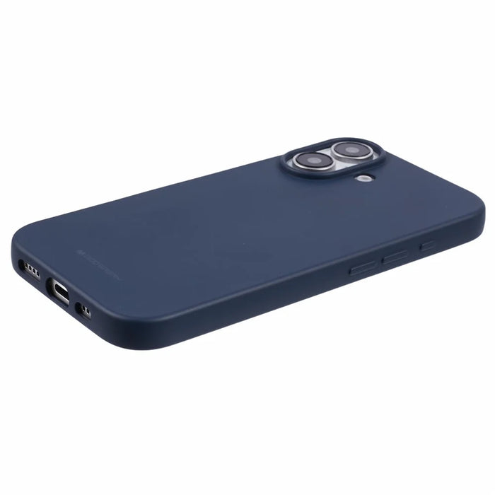 MERCURY GOOSPERY SOFT FEELING Series for iPhone 16 Plus Case Matte Finish TPU Phone Cover - Dark Blue - 5