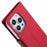 MERCURY GOOSPERY For iPhone 16 Pro Max Case Canvas Texture Leather Wallet Phone Cover - Red - 7