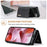 DG.MING M1 Series for Google Pixel 9 Pro / Pixel 9 Case Kickstand PU Phone Cover with Detachable Wallet - Black - 6