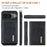 DG.MING M1 Series for Google Pixel 9 Pro / Pixel 9 Case Kickstand PU Phone Cover with Detachable Wallet - Black - 7