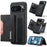 DG.MING M2 Series for Google Pixel 9 Pro XL Case PU+PC+TPU Phone Cover Detachable Wallet - Black - 1