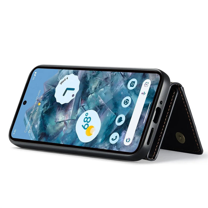 DG.MING M2 Series for Google Pixel 9 Pro XL Case PU+PC+TPU Phone Cover Detachable Wallet - Black - 4