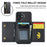 DG.MING M5 Series For iPhone 16 Plus Case Detachable Magnetic Leather Phone Cover with Card Slots - Black - 5